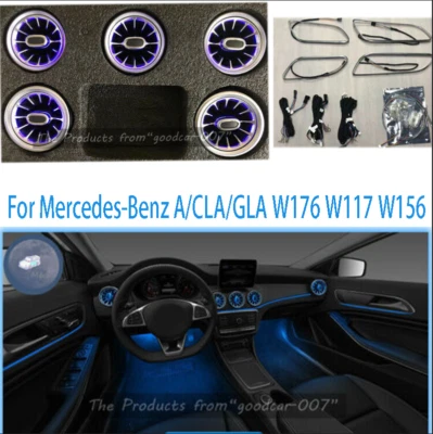 LED Air Vent Outlet For Mercedes-Benz A/CLA/GLA W176 W117 W156 Ambient Light - Image 1 of 4