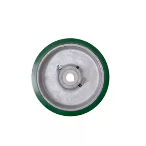 Rueda motriz con llave de hierro fundido con banda de rodadura de polietileno de 8" x 3" - Diámetro de 3/4" - Rueda de servicio - Imagen 1 de 5