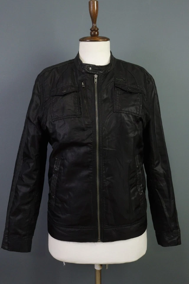 Chaqueta de Motocicleta Diesel Negra Cremallera Completa Carga Multibolsillos Talla S Foto 1 de 4