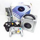 Nintendo Game Cube Silver Boxed Working w/ Games incl Mario Kart Double Dash