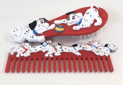 Disney’s 101 Dalmatians Childs Hair Brush & Comb Set - Red. UNUSED   READ - Image 1 of 4