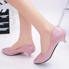 Fashion Women's leather pointy toe Stiletto low-heels Work casual shoes Pumps # 