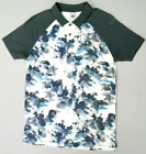 Asos Polo Shirt Mens Small Blue Short Sleeve Water Color Art Design