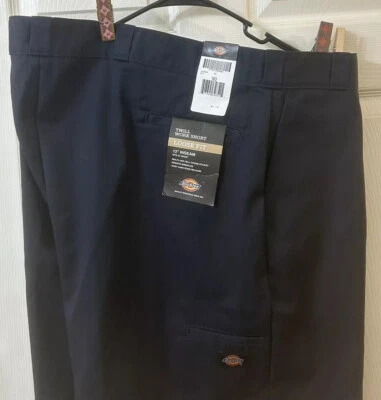 Nuevo con etiquetas Pantalones Cortos de Trabajo Dickies Para Hombre Grandes y Altos 13" Entrepierna Calce Suelto Sarga Azul 50W Foto 1 de 4