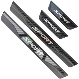 For Chevy Trailblazer Sport 2023 Carbon Car Door Sill Kick Plate Protector Cover - Picture 1 of 7