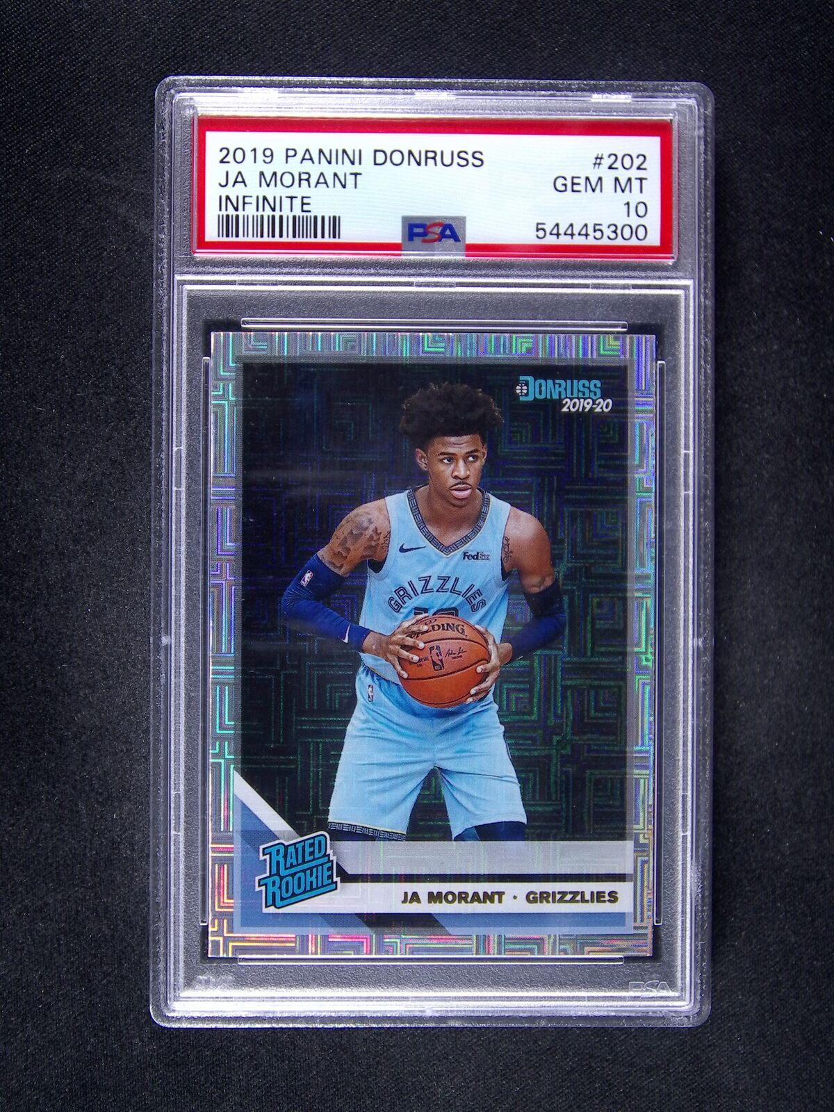 2019-20 Panini Donruss Ja Morant #202 RC Rated Rookie Infinite PSA 10