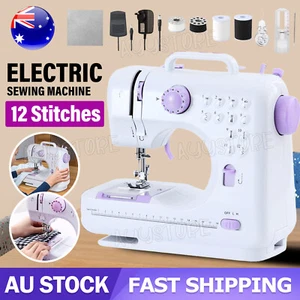 12 Stitches Mini Sewing Machine Electric Reverse Sewing with Extension Table - Picture 1 of 9