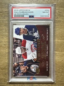 2010 UPPER DECK HALL/SUBBAN/KADRI UD EXCLUSIVE/100 YG CHECKLIST PSA NM-MT 8 - Picture 1 of 2