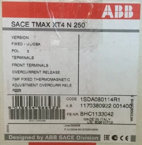 ABB XT4N250 - COMPROMISED BOX - Picture 1 of 11