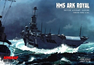 HMS Ark Royal Card Paper Cut Out Model Kit Answer - Angraf 1:200 - Image 1 of 4