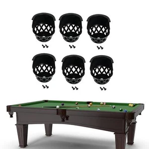 6 Pieces Billiard Pool Table Pockets Billiard Ball Storage Pockets Billiard - Picture 1 of 7