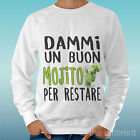 Men&#39;s Sweatshirt White Dammi A Merry Mojito For Restare Gift Idea