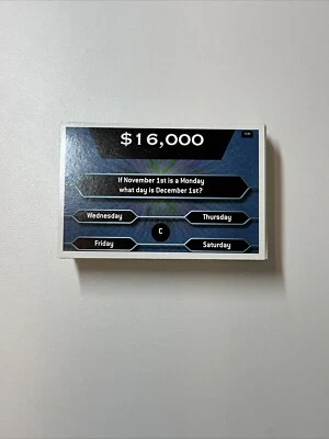 Who Wants To Be A Millionaire Board Game $16,000 Question Cards Only Vintage - Image 1 of 4