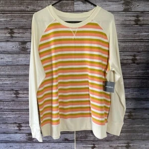 Eddie Bauer Women's Sweatshirt Size 2XL Long-Sleeved Pullover Striped Logo NWT - Picture 1 of 7