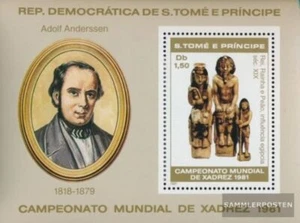 Sao Tome e Principe Block61A MNH 1981 Chess-WM - Picture 1 of 1