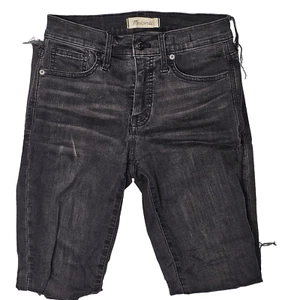 Madewell 9" High-Rise Skinny Jeans Damen 26 schwarz ausgefranst Distressed Knie - Bild 1 von 12