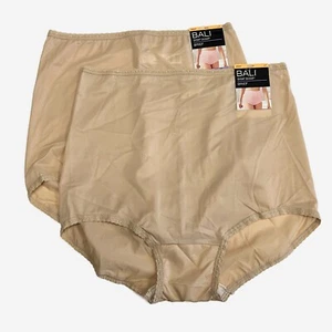 2 Bali Skimp Skamp Brief Panty L 7 Full Coverage Nylon Panties NWT 2633 LARGE - Picture 1 of 4