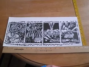 Comic strip ORIGINAL Art needles injecting cyclist 1994 IVO Vergara - Picture 1 of 5