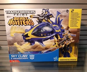Transformer Prime Beast Hunters Sky Claw & Smokescreen Figuren, 2 in 1 ungeöffnet - Bild 1 von 3