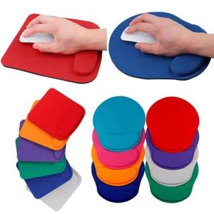 PREMIUM ANTI SLIP MOUSE MAT WITH WRIST SUPPORT FOR LAPTOP PC MANY COLOURS AU ❀ - Zdjęcie 1 z 39
