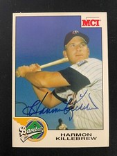 HARMON KILLEBREW 1995 AMBASSADORS OF BASEBALL WORLD TOUR ON-CARD AUTO *9051