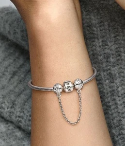 Pandora Gereihte Herzen Komfortkette Sterling-Silber - Bild 1 von 3