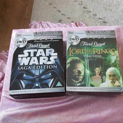Trivial Pursuit DVD Game:Star Wars Saga Edition&  lord of the rings edition new  - Image 1 of 4