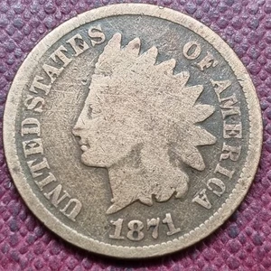 1871 Indian Head Cent 1c Circulated #93444 - Picture 1 of 2