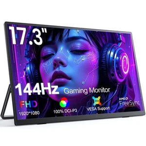 UPERFECT 1920 x 1080 Monitore 17,3 Zoll HDR Portable Gaming 144 Hz IPS-Display - Afbeelding 1 van 10