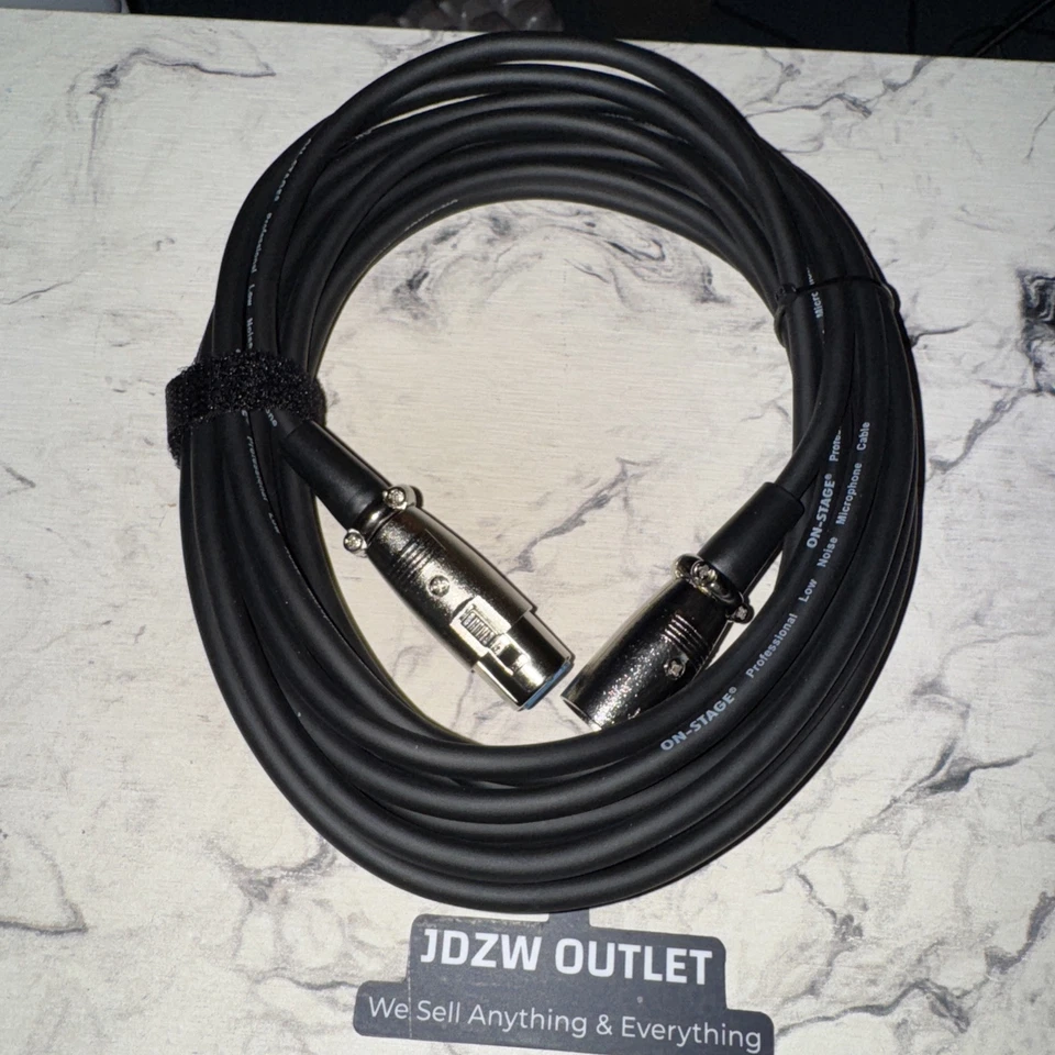 Cabo de microfone XLR profissional baixo ruído fios quentes no palco 20’ pés - Imagem 1 de 3
