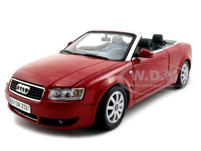 2004 AUDI A4 CONVERTIBLE RED 1:18 DIECAST MODEL CAR BY MOTORMAX 73148 - Image 1 of 4