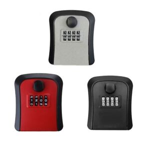 Key Lock Box 4 Digit Combination Lockboxs Wall Mounted Key Safe for Home Office