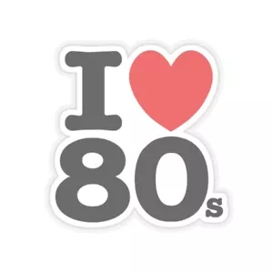 I "LOVE" The 80s Sticker – Retro Vibes Forever - Picture 1 of 25