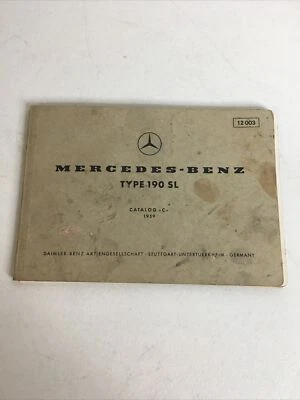 Mercedes-Benz Tipo 190 SL Vintage 1959 Catálogo C Manual 12 003 RARO Foto 1 de 4