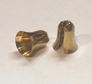 LOT OF 2:  NEW UNFINISHED SOLID BRASS BELL ENDS ONLY  (for #6 pull chains) - Picture 1 of 6
