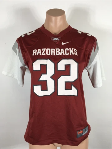ARKANSAS RAZORBACKS JERSEY Youth Medium Kids #32 NIKE NCAA Football Jersey Cover