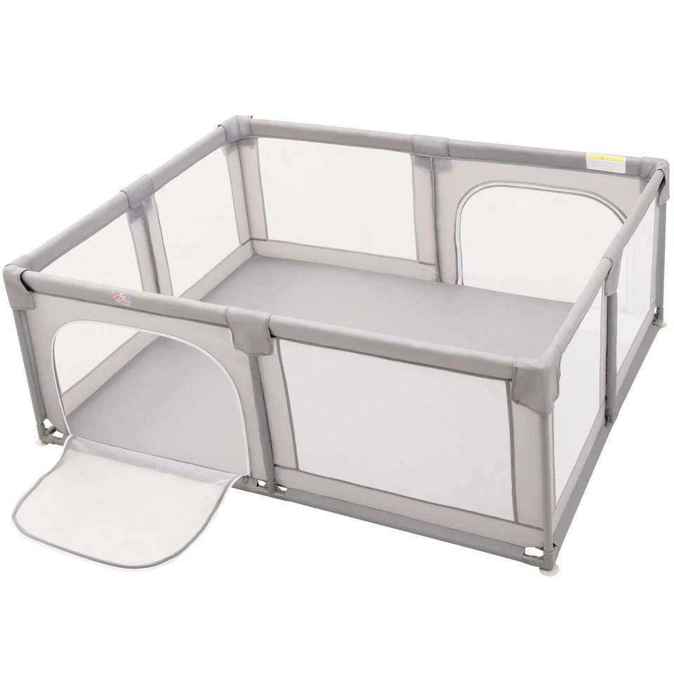 Costway Baby Play Pen - Gray (BB5560HS)