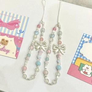 Partysu Beaded Phone Strap Wrist Strap Mobile Phone Lanyard Jewelry Gift - Zdjęcie 1 z 11
