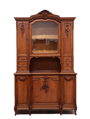 Antique French Walnut Louis XVI Style Buffet Cabinet Cover