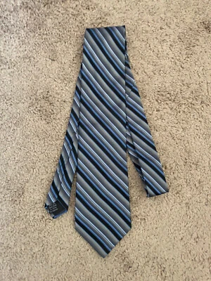 JOSEPH & FEISS International Men’s Silk Tie Gray Stripe - Image 1 of 2