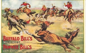 Cartolina RARA Buffalo Bill's Wild West Pawnee Bill's Far East - Foto 1 di 2