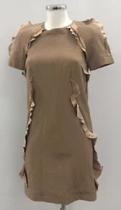 Brand New Lanvin Brown Gold Short Party Dress LES 10 ANS Size UK 10 - Picture 1 of 4