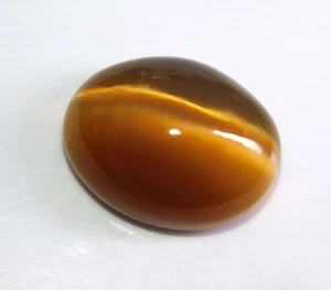 22.80Ct Natural Certified Oval Cabochon Cut Brown Cats Eye Loose Gemstone - Imagen 1 de 6