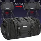 40-60L Black Motorcycle Rear Seat Tail Bag Waterproof Storage Shoulder Bag PVC
