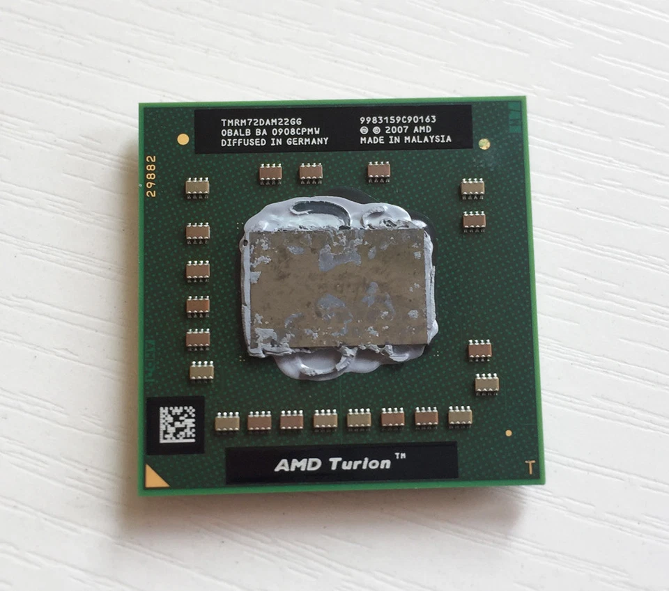 AMD Turion 64 X2 RM-72 TMRM72DAM22GG 2.1 GHz Mobile Laptop CPU Socket S1 RM72 - Image 1 of 1