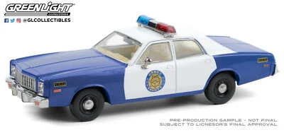 GREENLIGHT 1:43 DIECAST AUTO - PLYMOUTH FURY (1975) OSAGE COUNTRY SHERIFF 86602 - Immagine 1 di 3