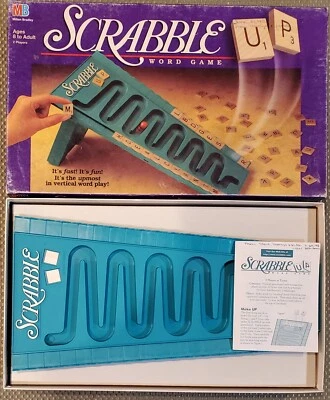 Scrabble Up Vintage Word Game - Milton Bradley Games 1996 COMPLETE - Image 1 of 4