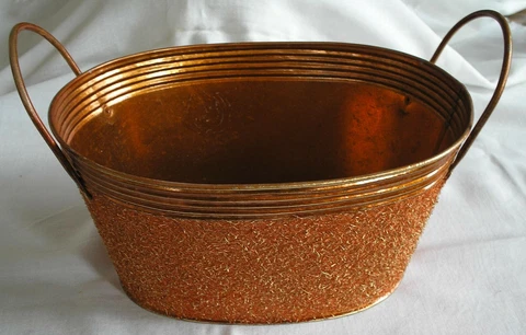 Vintage "Copper" Basket NEW "old stock" Cover