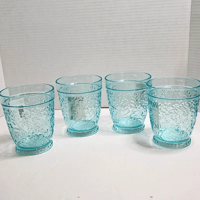 Vasos Pioneer Woman Ditsy Floral Field Tritan 16 OZ Aqua Blue Teal Libre de BPA Foto 1 de 4