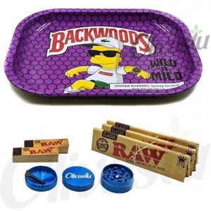 Small Smoke Arsenal Rolling Tray Kit Gift Set Raw Classic Hemp - Wild N Mild - Picture 1 of 1